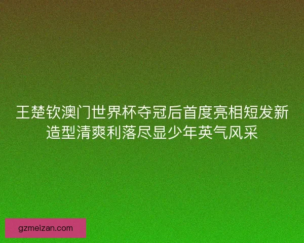 王楚钦澳门世界杯夺冠后首度亮相短发新造型清爽利落尽显少年英气风采